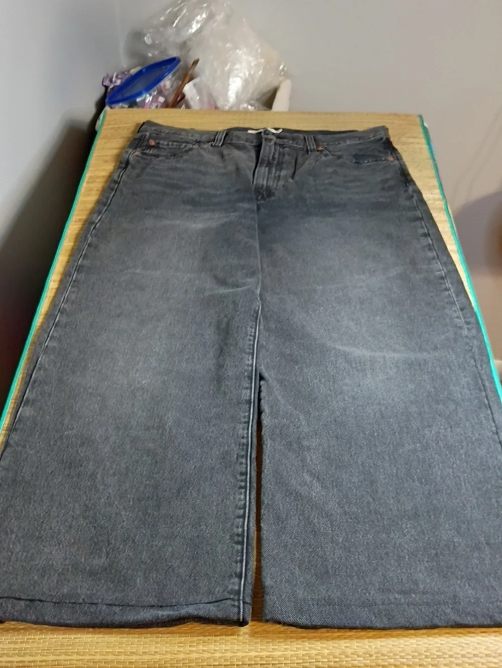 Levi's San Francisco Men's Charcoal Wash Straight Wide Leg Jeans